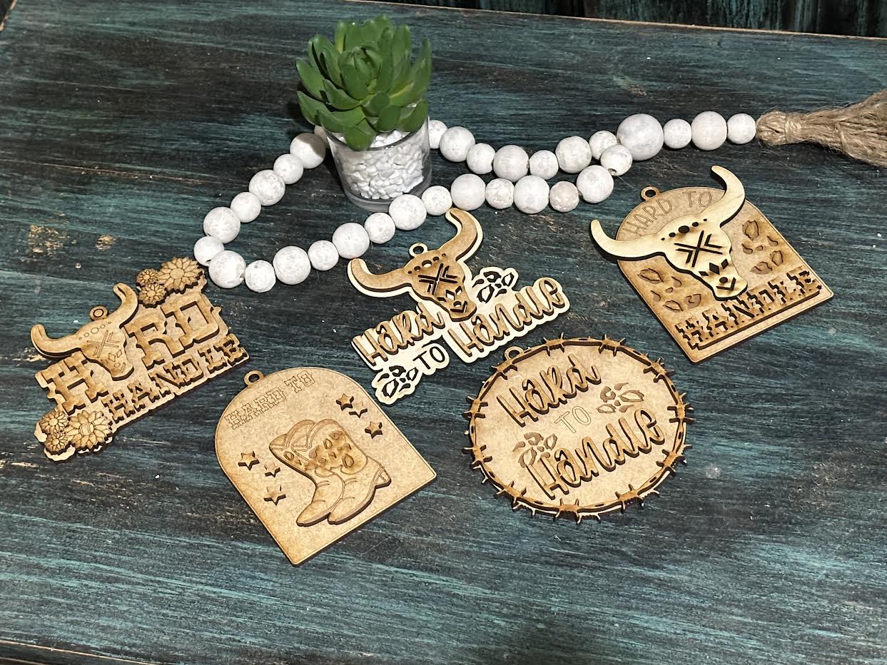 Unfinished DIY Hard to Handle Western Car charms/ Hard to handle Charm / western car charms / Western Charm / Hard to Handle Bag Charm