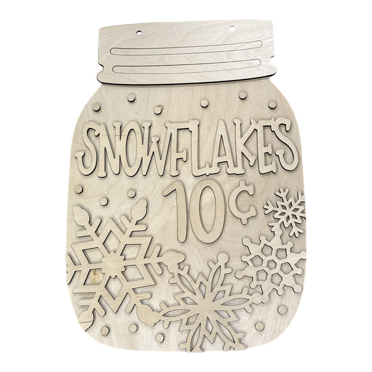 Snowflakes 10 cents Jar Door Hanger - DIY