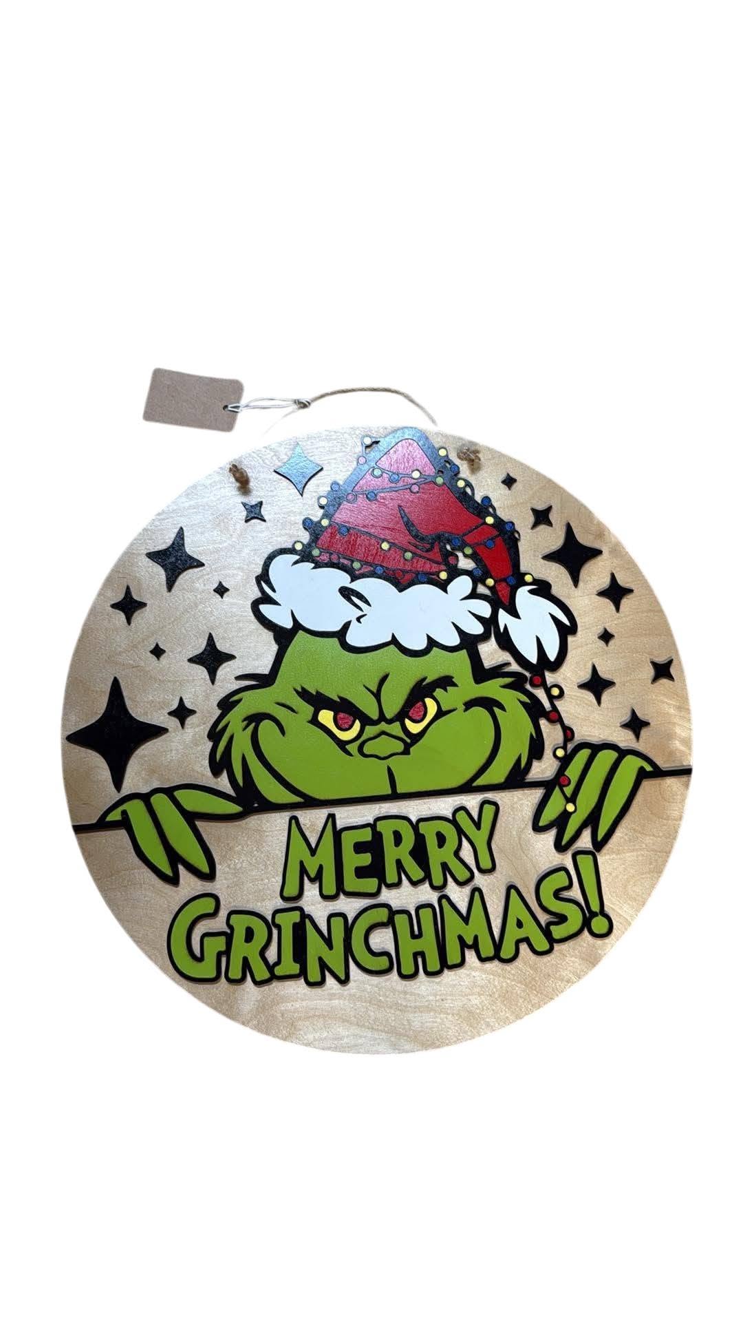 DIY Merry G Mas with Hat and Balls Door Hanger, Unfinished