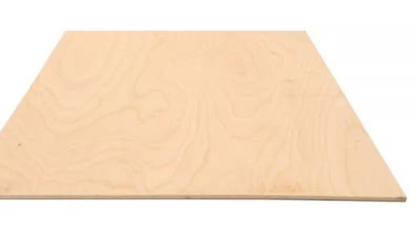 1/8" White Birch, with MDF core, birch 2 sided, CNC, Laser Birch, Mira, Laser Wood, White Birch, OMTTECH, Laser, xtool, laser wood, laser