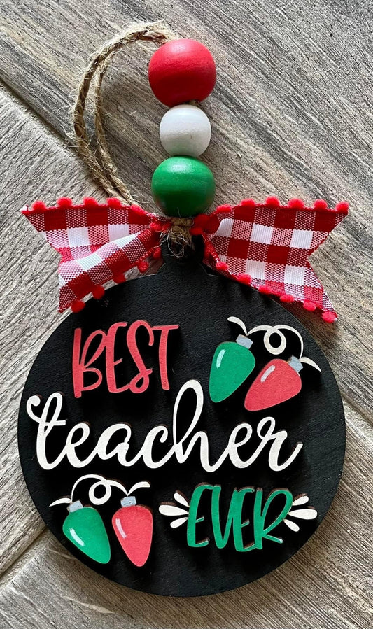Best Teacher 3D Ornament | WS