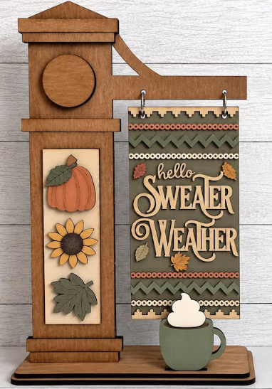 Sweater Weather Fall Post Interchangeable, DIY