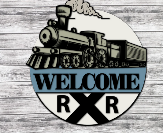 TRAIN Door Hanger | UNFINISHED DOOR HANGER