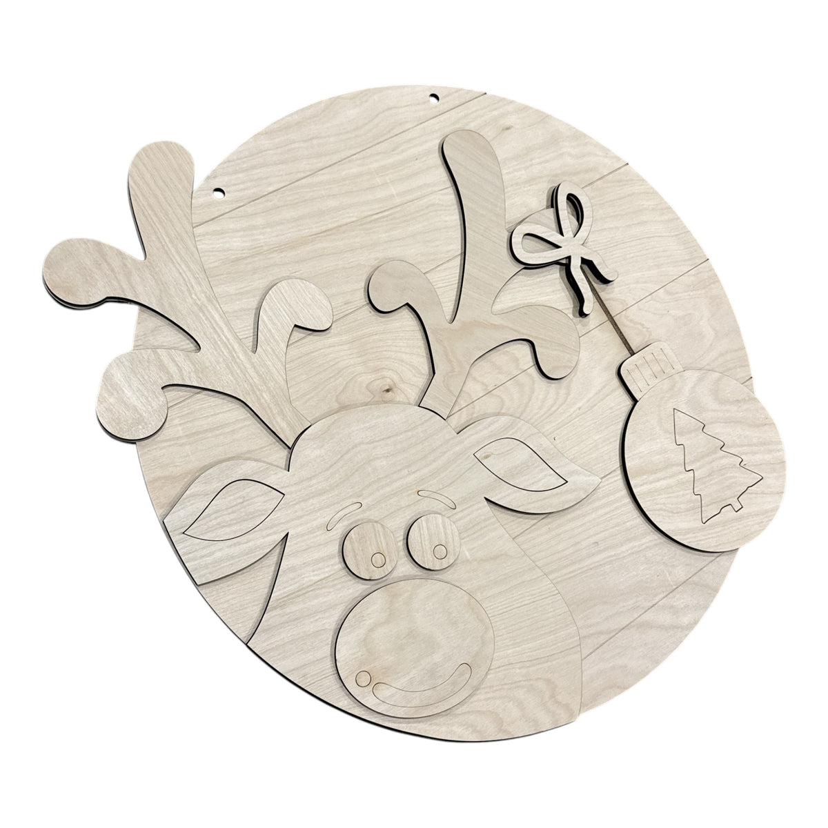 Reindeer with Hanging Ball Door Hanger