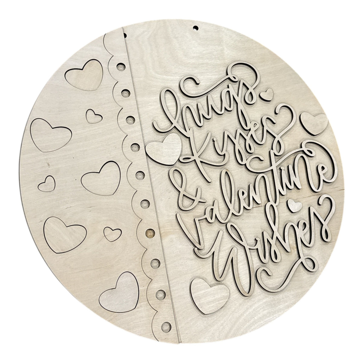 Hugs and Kisses Valentine Wishes Door Hanger, DIY - DH372