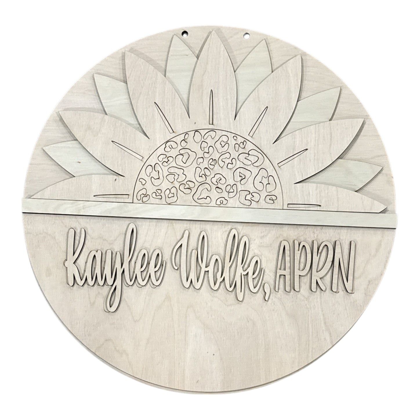 DIY Leopard Sunflower Door hanger
