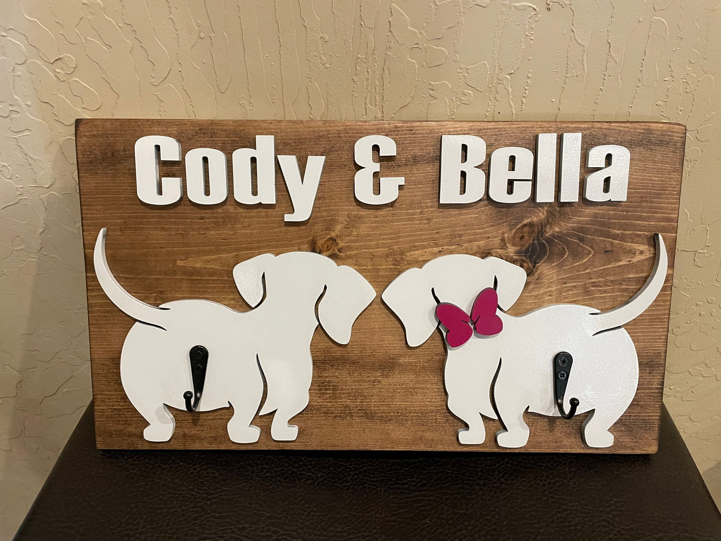 Leash Holder, 3D Dog Leash Holder, Dog Lovers Gift, Custom Dog Leash Hook, Personalized Pet Accessory Organizer, Wall Mounted Leash Hanger