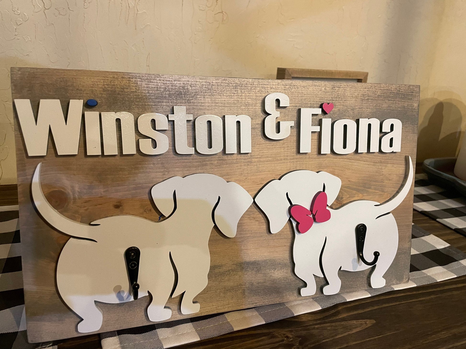 Leash Holder, 3D Dog Leash Holder, Dog Lovers Gift, Custom Dog Leash Hook, Personalized Pet Accessory Organizer, Wall Mounted Leash Hanger