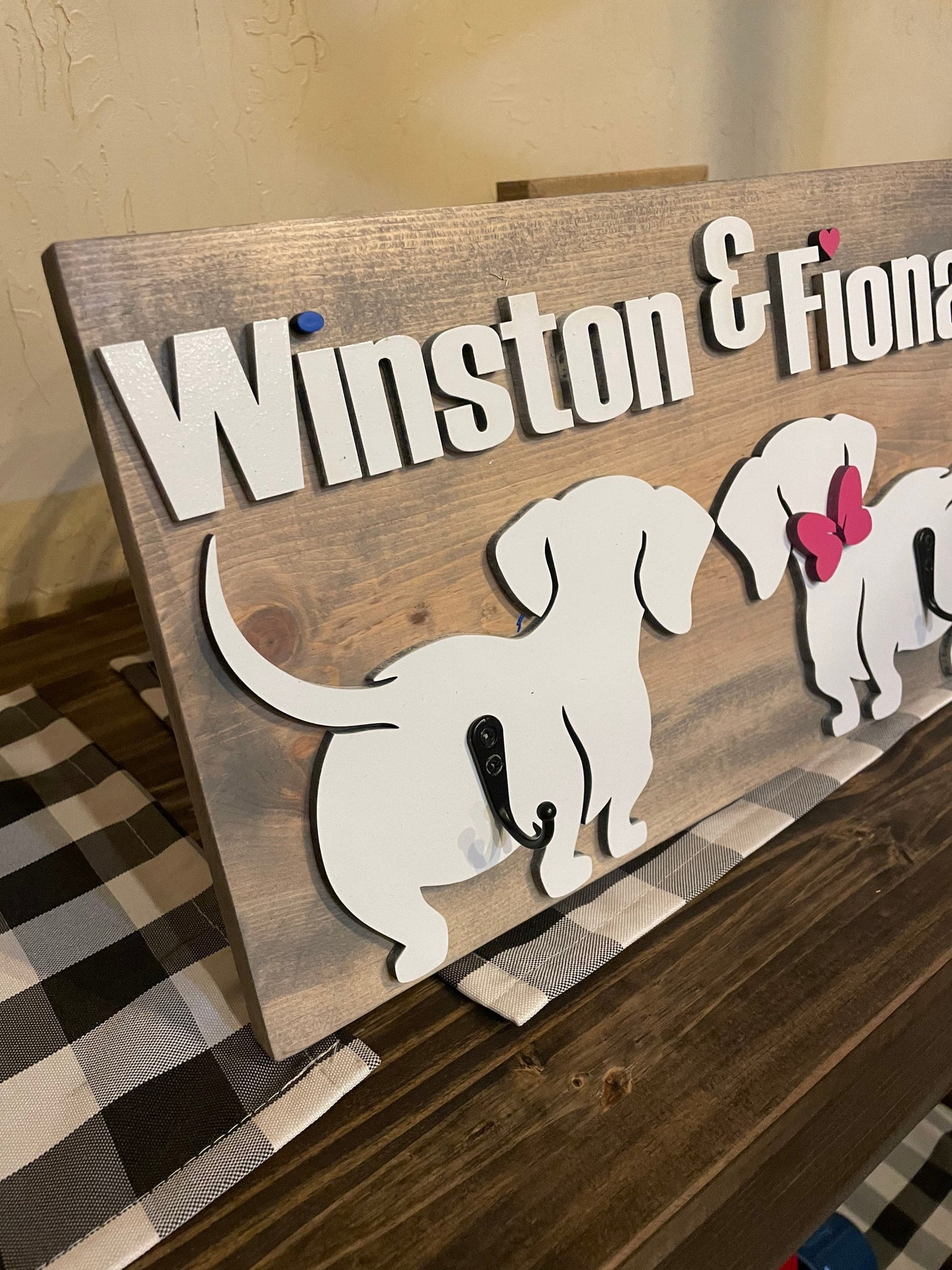 Leash Holder, 3D Dog Leash Holder, Dog Lovers Gift, Custom Dog Leash Hook, Personalized Pet Accessory Organizer, Wall Mounted Leash Hanger