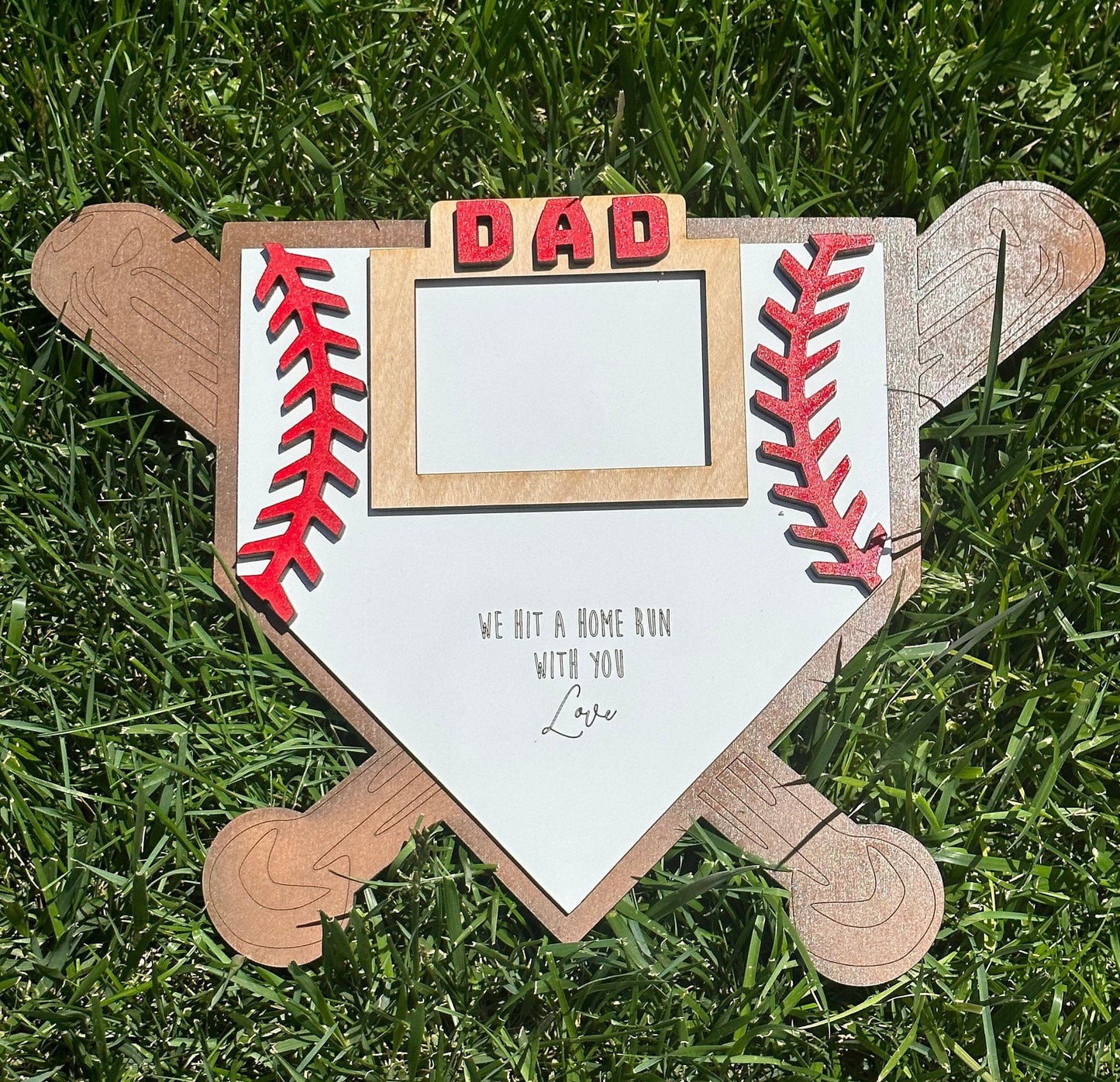 Baseball Father's Day Sign / Fathers Day / Dad / Papa / Hands Down / Daddy /Sports/ Personalized