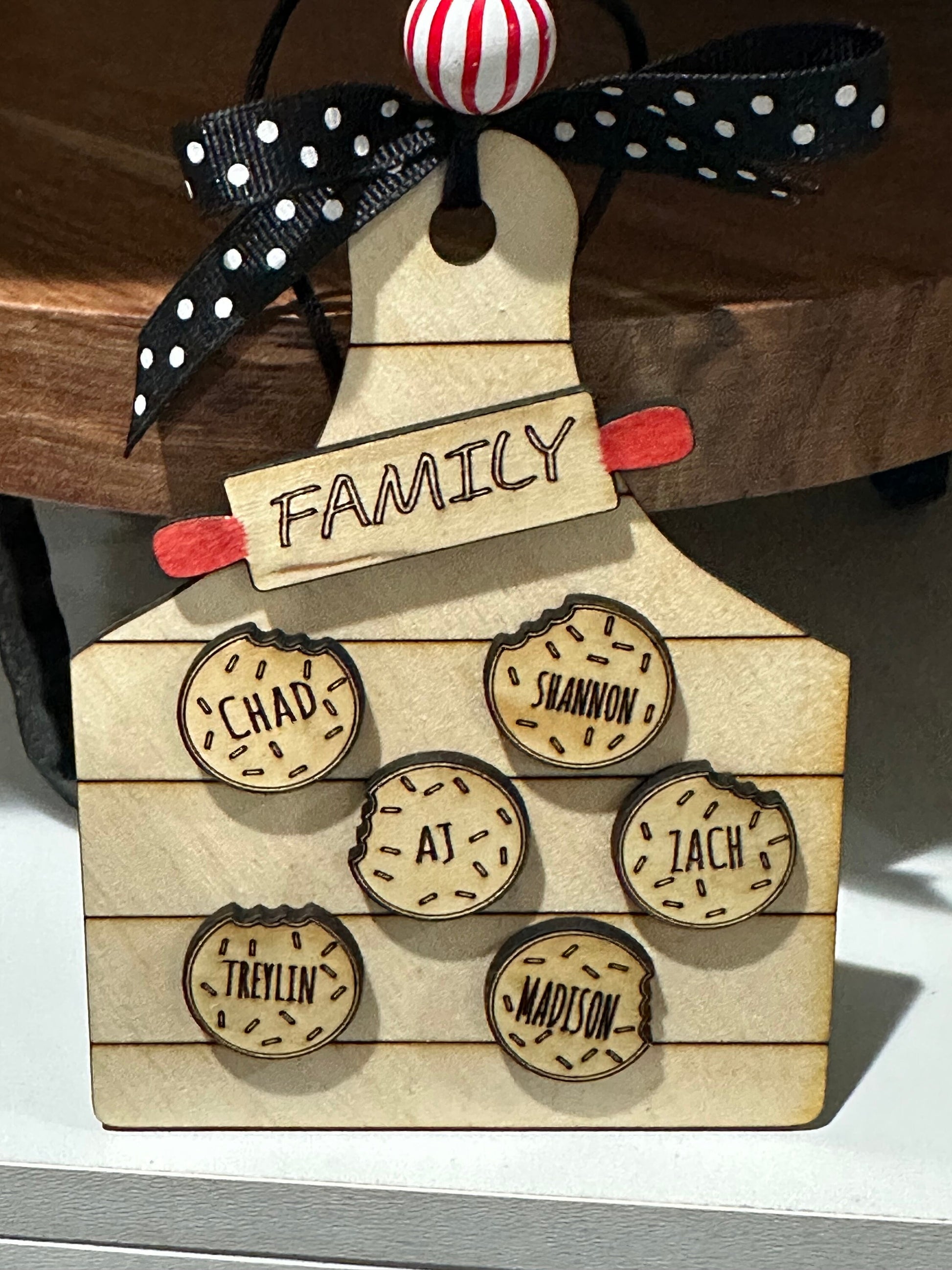 Family Cookie Ornament, Personalized Christmas Ornament, Custom Family Ornament, Christmas Cookie Ornament, Holiday Tree Decoration