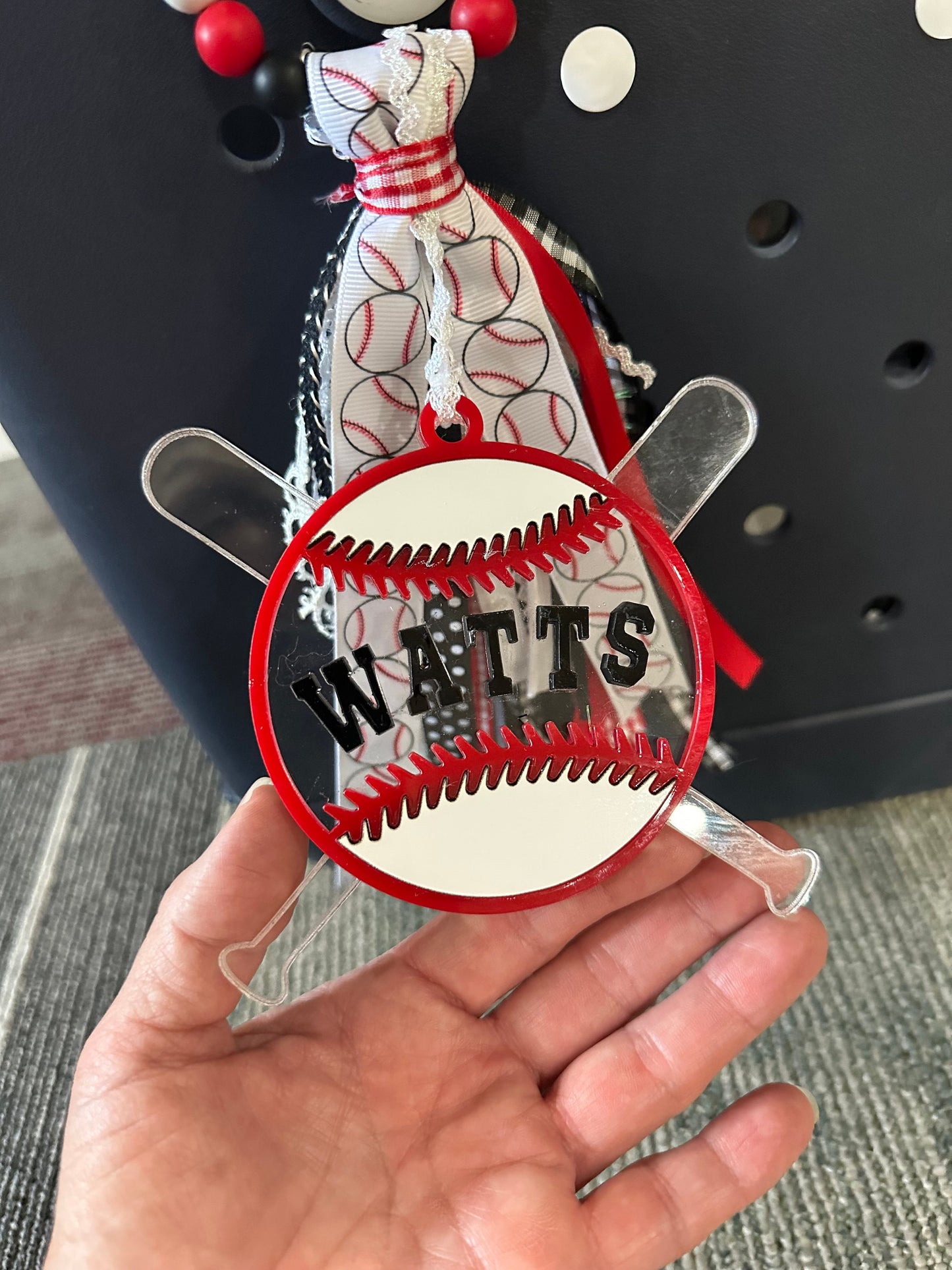 Sports Baseball Bag Tag, Personalized, Personalized, Sports Bag Charm, Adult kids personalized bag tags, Custom Bag Charm, Sports Charm