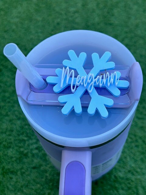 Stanley Snowflake Topper, Snowflake name Stanley Topper, Stanley Topper, Personalized, Cup personalized Topper, Stanley Snowflake, Custom