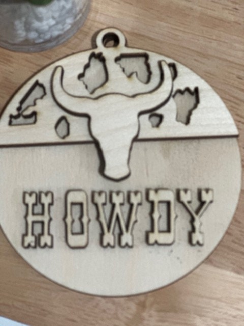 DIY Howdy Car Charm, Ornament