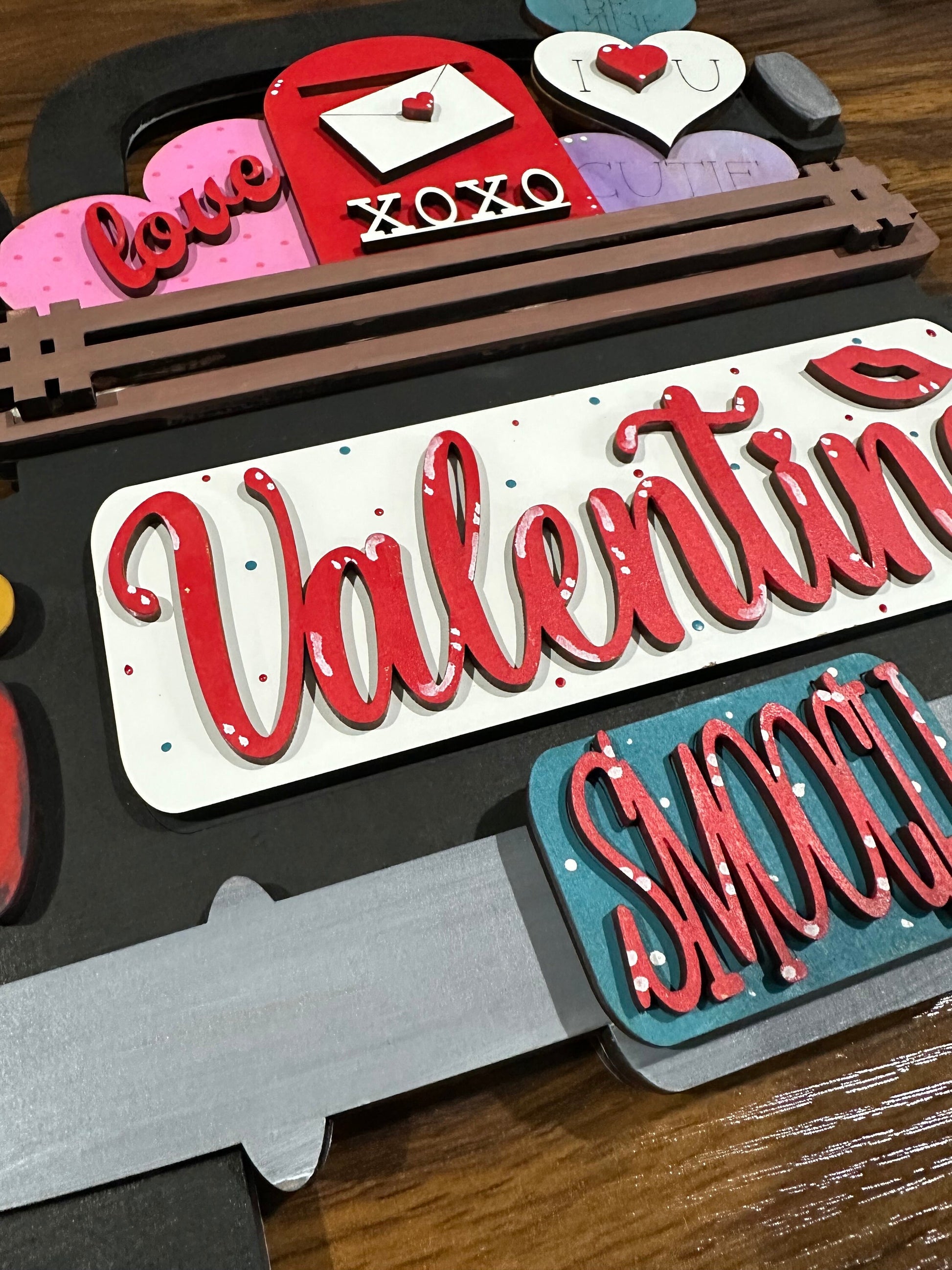 Valentines Interchangeable Farmhouse Truck Insert, Seasonal Truck, DIY Truck Kit, Interchangeable DIY Kit, Unfinished KIT, Valentine