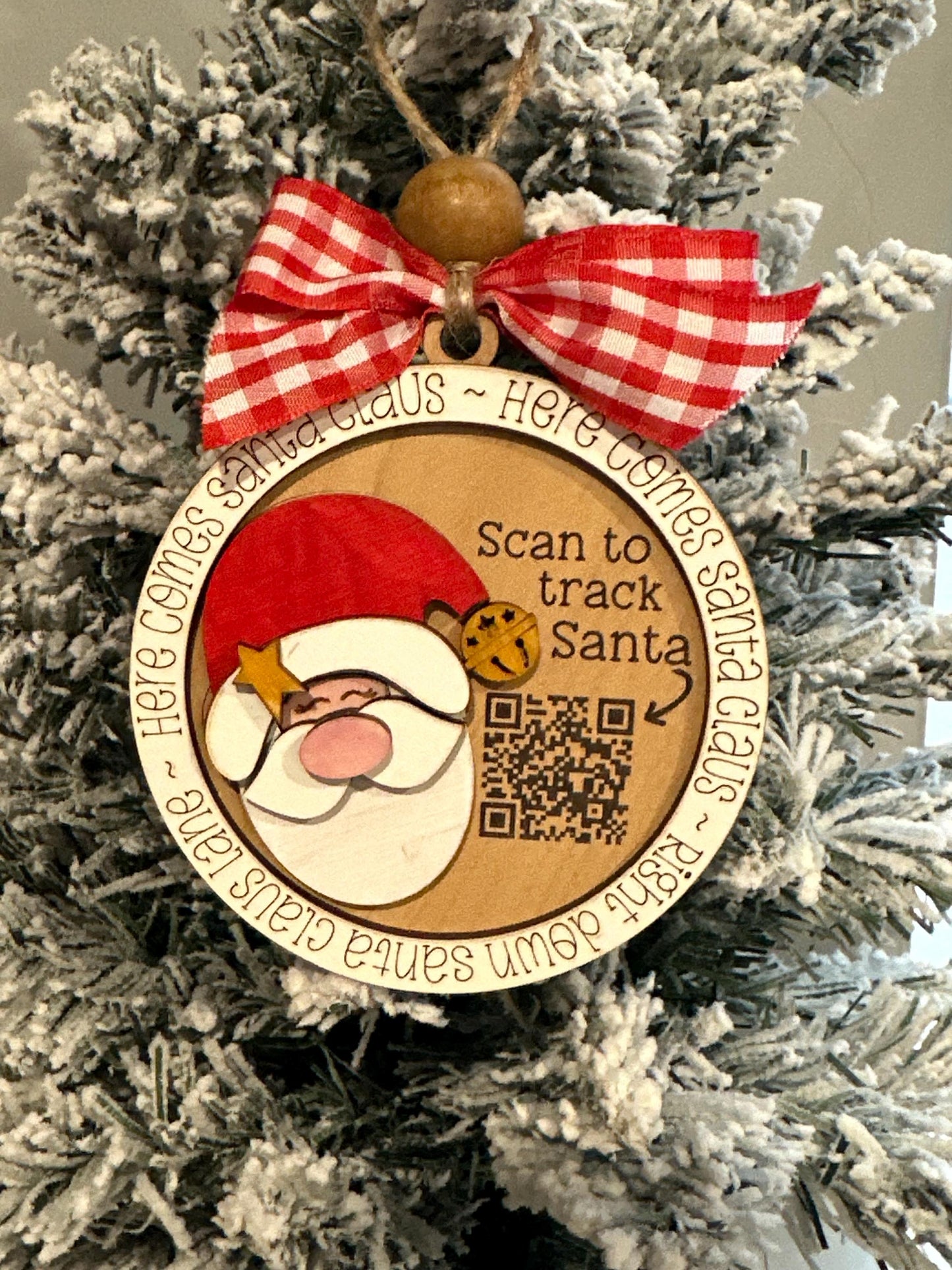 Santa Tracker Ornament, Snowman, Reindeer, Gingerbread, Santa Tracker, Christmas Ornaments, Holiday Tree Decorations, Festive Decor