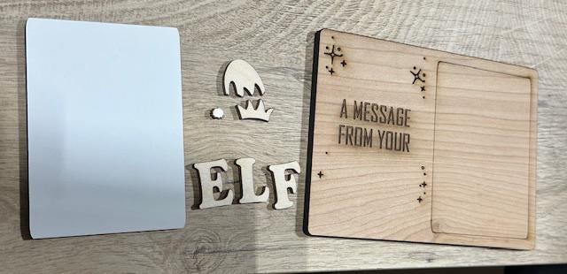 DIY Dry erase, Elf, message board, Christmas Elf, DIY, magical reusable elf prop, Christmas board, elf holiday fun, Unfinished