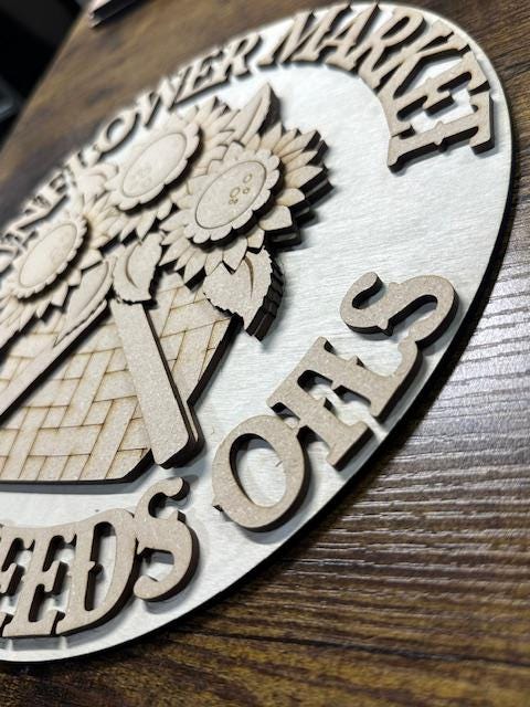 Sunflower Market, DIY, door hanger, sunflower-themed, seasonal, sunflower, door hanger, paint craft project, home decor