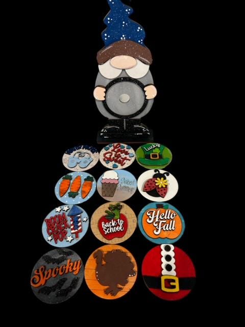 Gnome Seasonal, Interchangeable Gnome, Holiday gnome, Gnome Decor, Gnome, Home Decor, Shelf Sitter, Mother's Day gift, Gifts