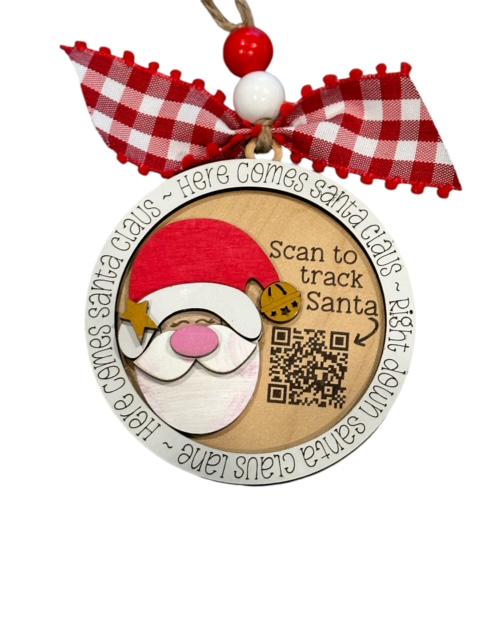 Santa Tracker Ornament, Snowman, Reindeer, Gingerbread, Santa Tracker, Christmas Ornaments, Holiday Tree Decorations, Festive Decor