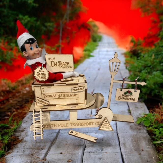 Elf board kits, Christmas elf props, Elf on the Shelf, holiday elf decor, kids Christmas, craft set, elf kit