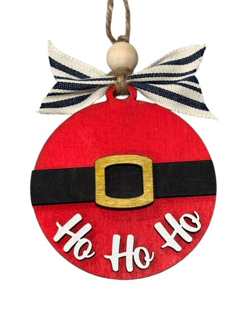 Set of 10 Merry Christmas Ornaments, Wooden Christmas Ornaments, Snowman Reindeer Gingerbread, DIY or Finished, Holiday Tree Decorations