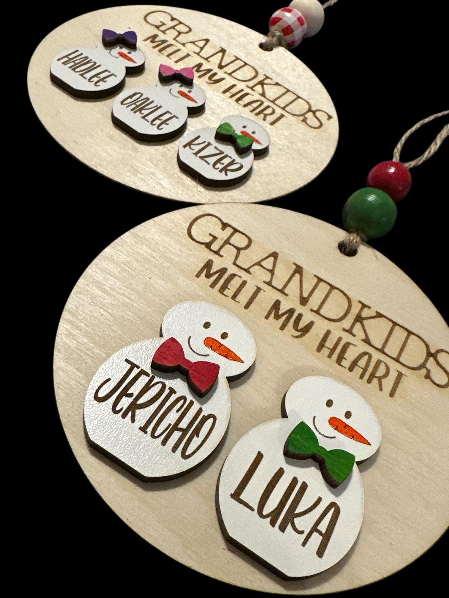 Grandkids Melt My Heart, Grandkids Snowman, Christmas ornament, Grandparent ornament, gift for grandparents, Christmas, Personalized