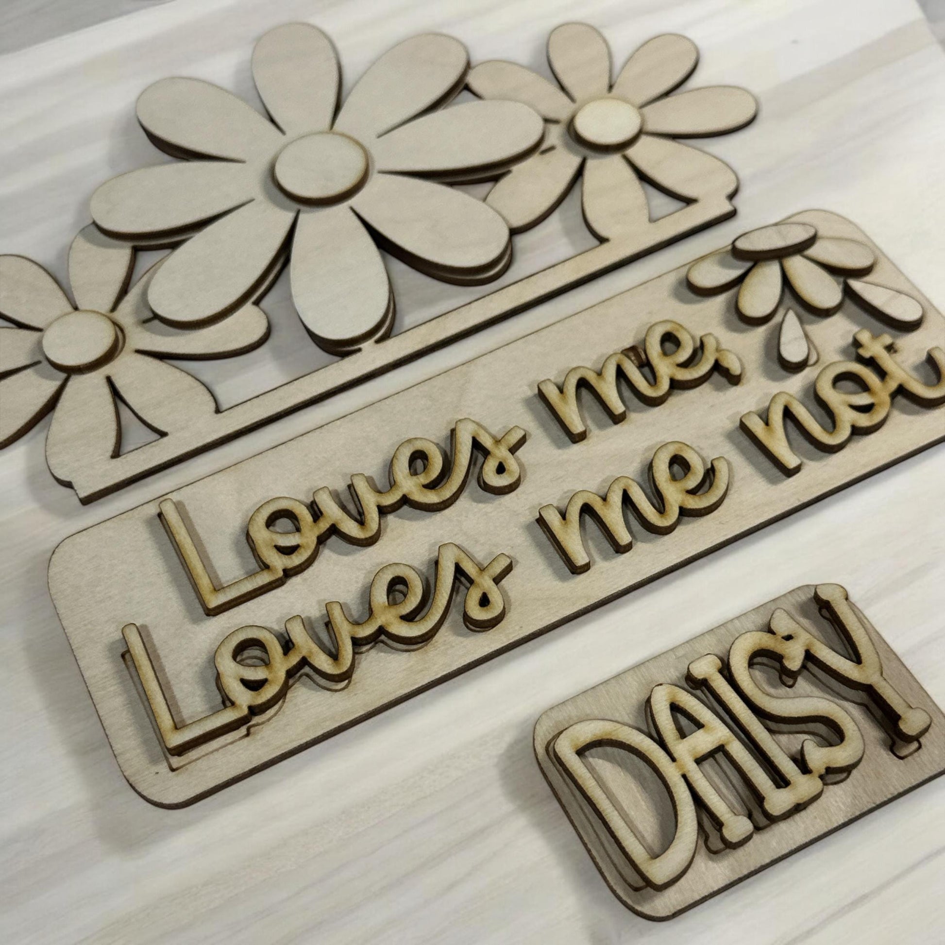 Daisies Interchangeable Insert, Interchangeable Insert, Home Decor, Flower Picket Insert, Love me Love me not Insert, Flowers, Interchange