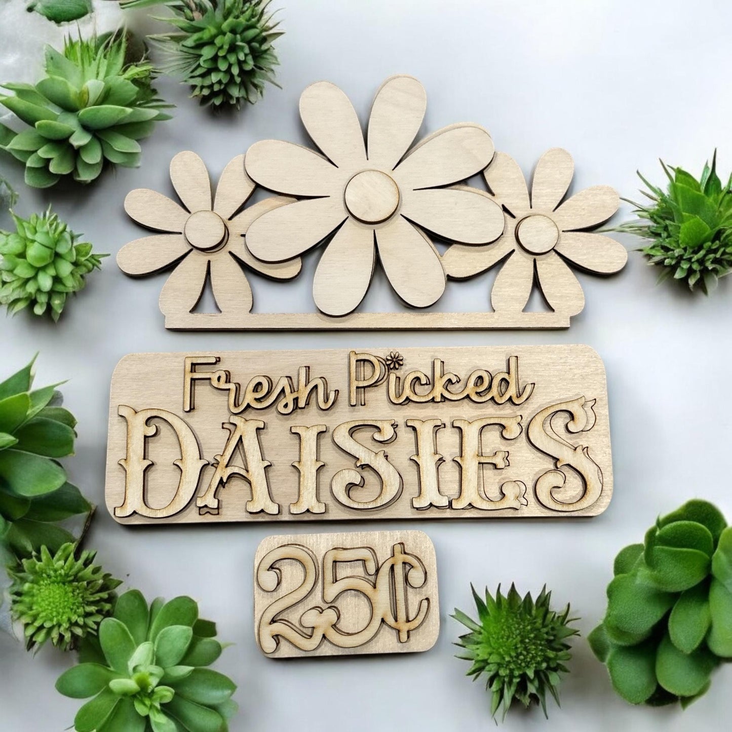 Daisies Interchangeable Insert, Interchangeable Insert, Home Decor, Flower Picket Insert, Love me Love me not Insert, Flowers, Interchange