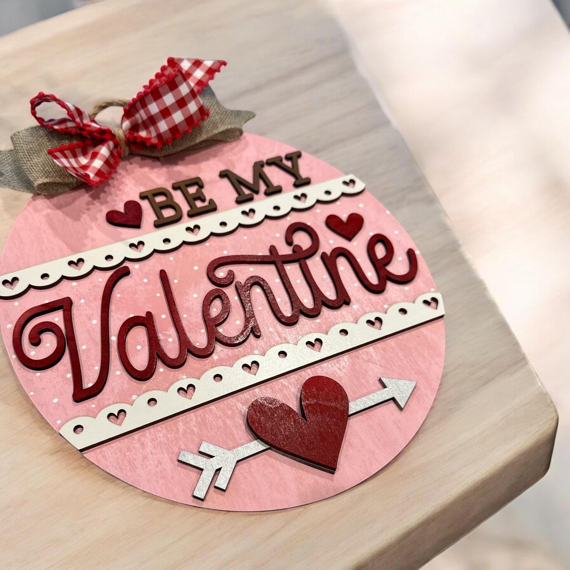 Be Mine Valentine Wood Sign, Valentine Decor, Valentine Door Hanger, Valentine Home Decor, Be My Valentine Wood Sign, Finished,