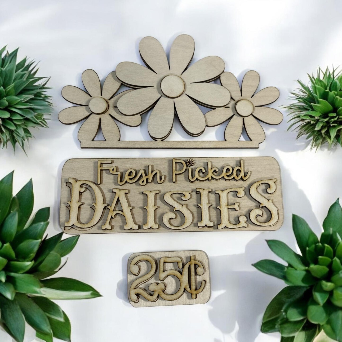 Daisies Interchangeable Insert, Interchangeable Insert, Home Decor, Flower Picket Insert, Love me Love me not Insert, Flowers, Interchange