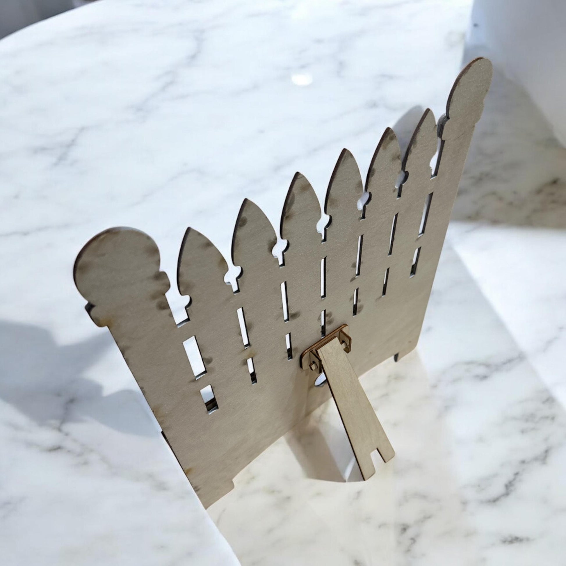 Finished Interchangeable Picket Fence, Interchangeable Garden Fence, Interchangeable Standing Fence Sign, Seasonal Display, Stand Only