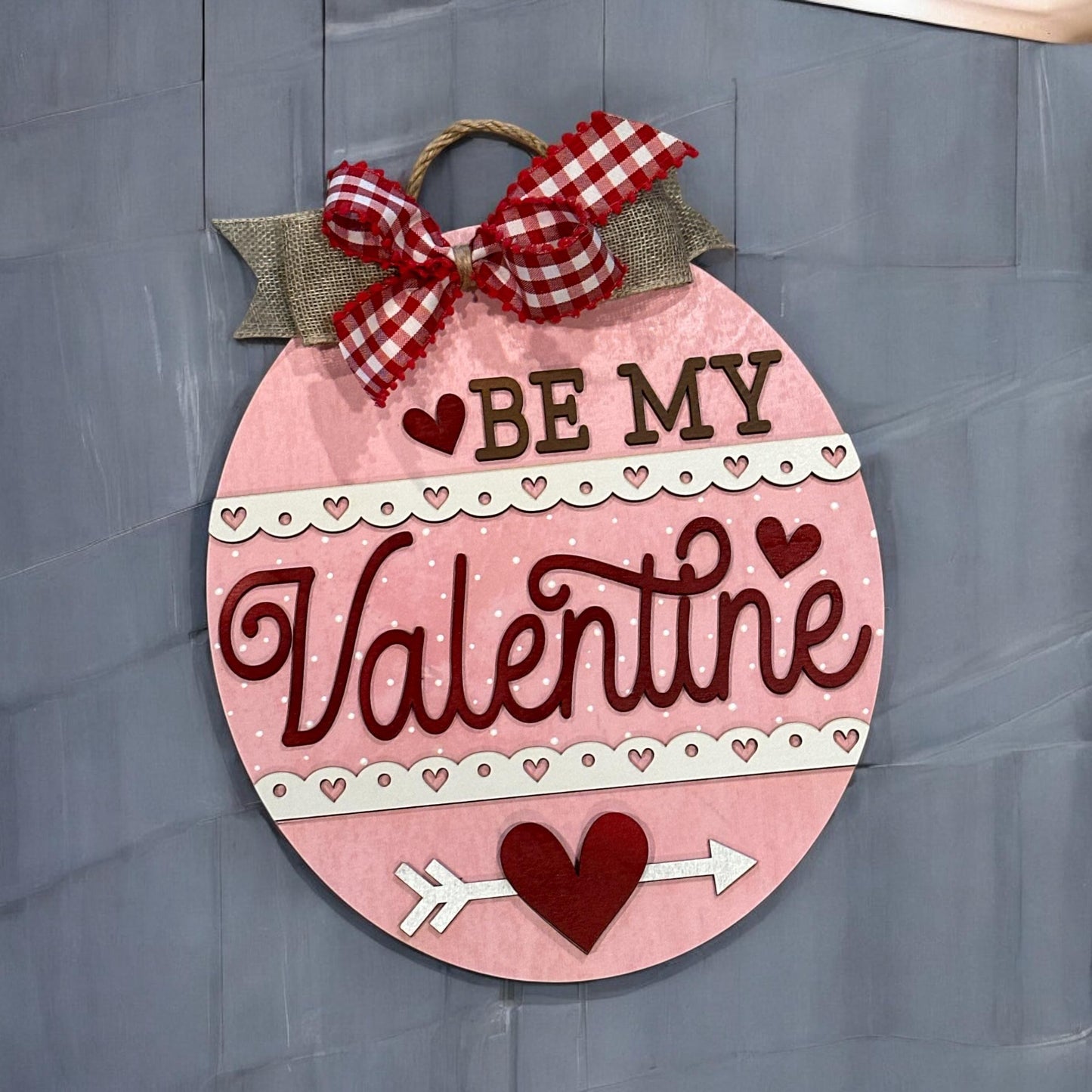 Be Mine Valentine Wood Sign, Valentine Decor, Valentine Door Hanger, Valentine Home Decor, Be My Valentine Wood Sign, Finished,