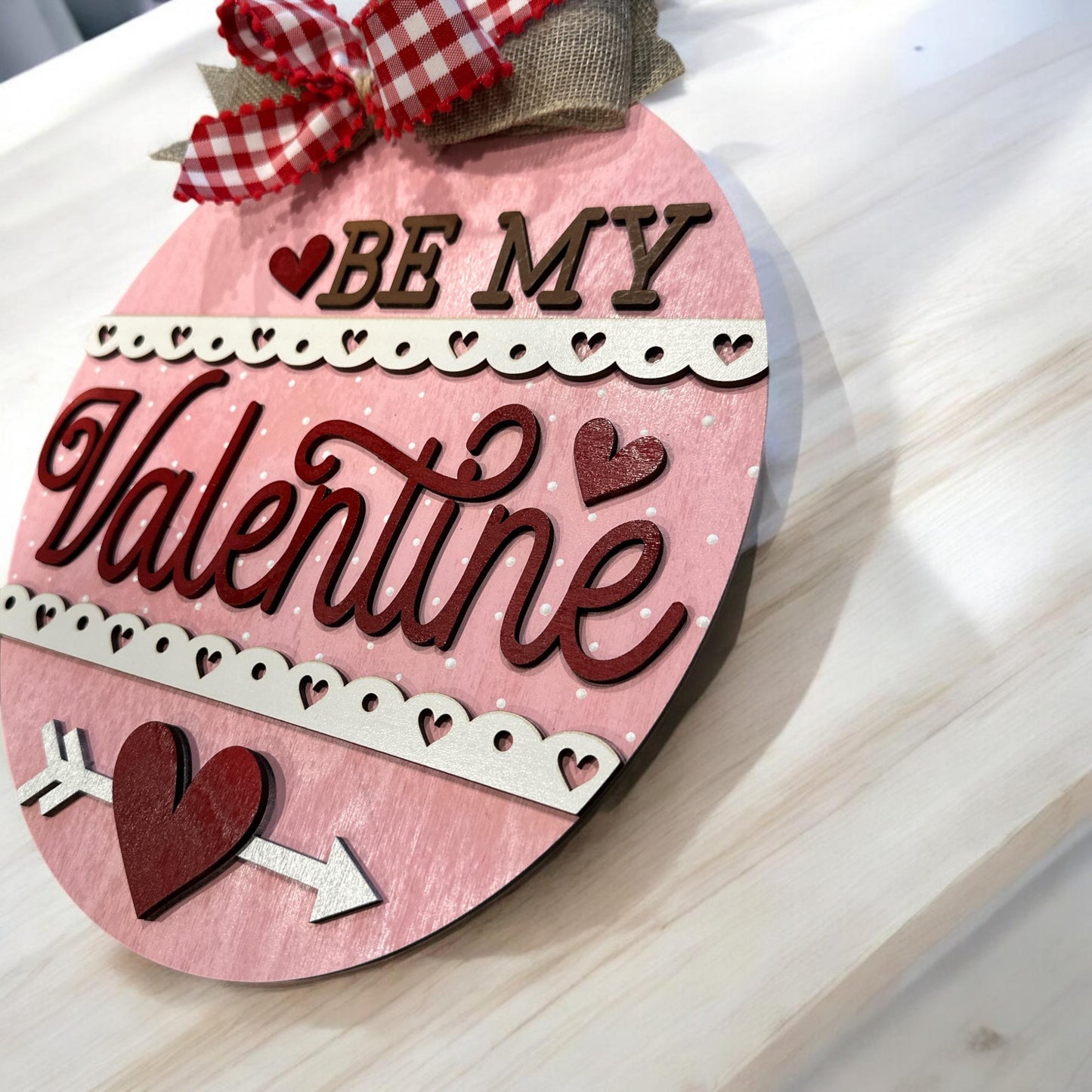 Be Mine Valentine Wood Sign, Valentine Decor, Valentine Door Hanger, Valentine Home Decor, Be My Valentine Wood Sign, Finished,