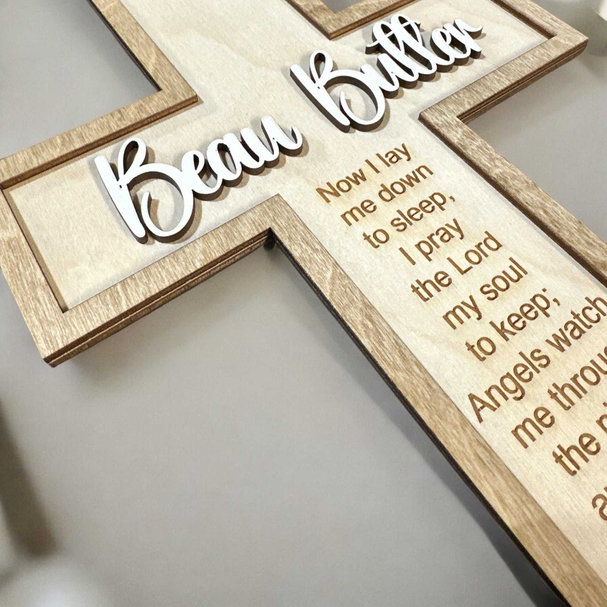 Bedtime Prayer Personalized, Cross, Bed Time Prayer Cross, Customized Cross, Kids Room, Blessed, Baby Gift, Baby Shower Gift Giving