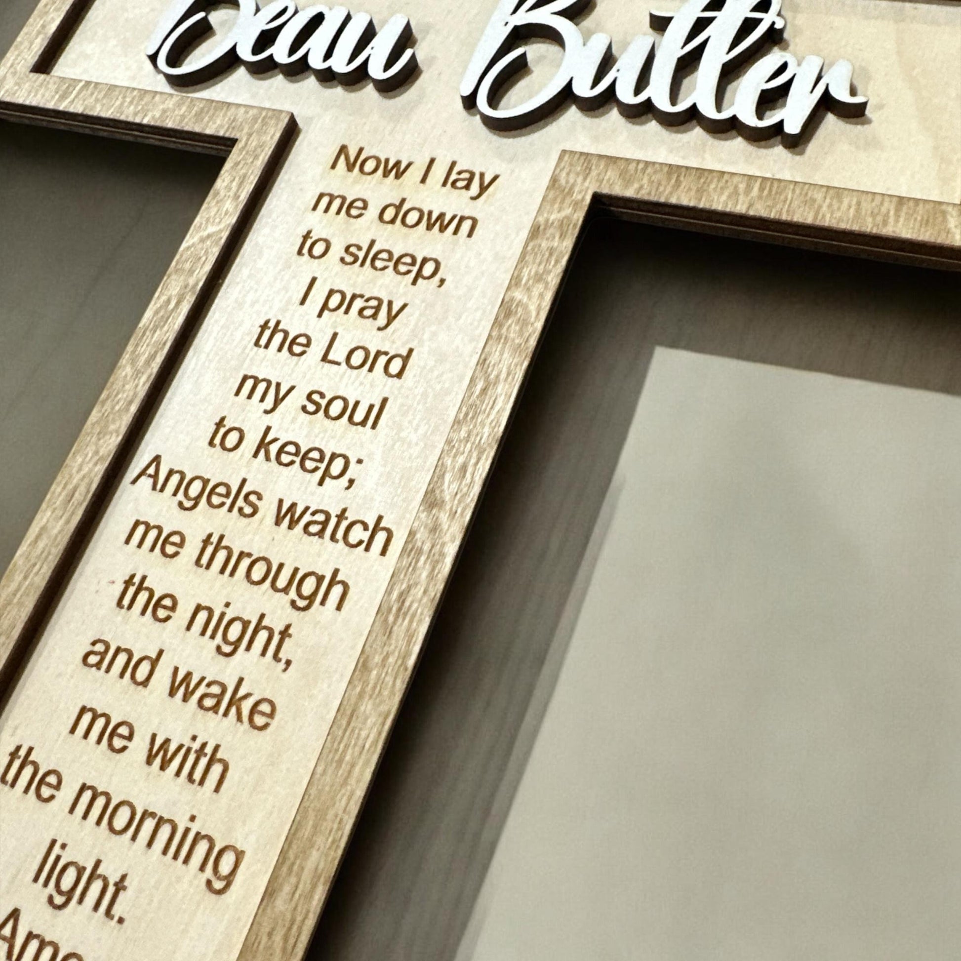 Bedtime Prayer Personalized, Cross, Bed Time Prayer Cross, Customized Cross, Kids Room, Blessed, Baby Gift, Baby Shower Gift Giving