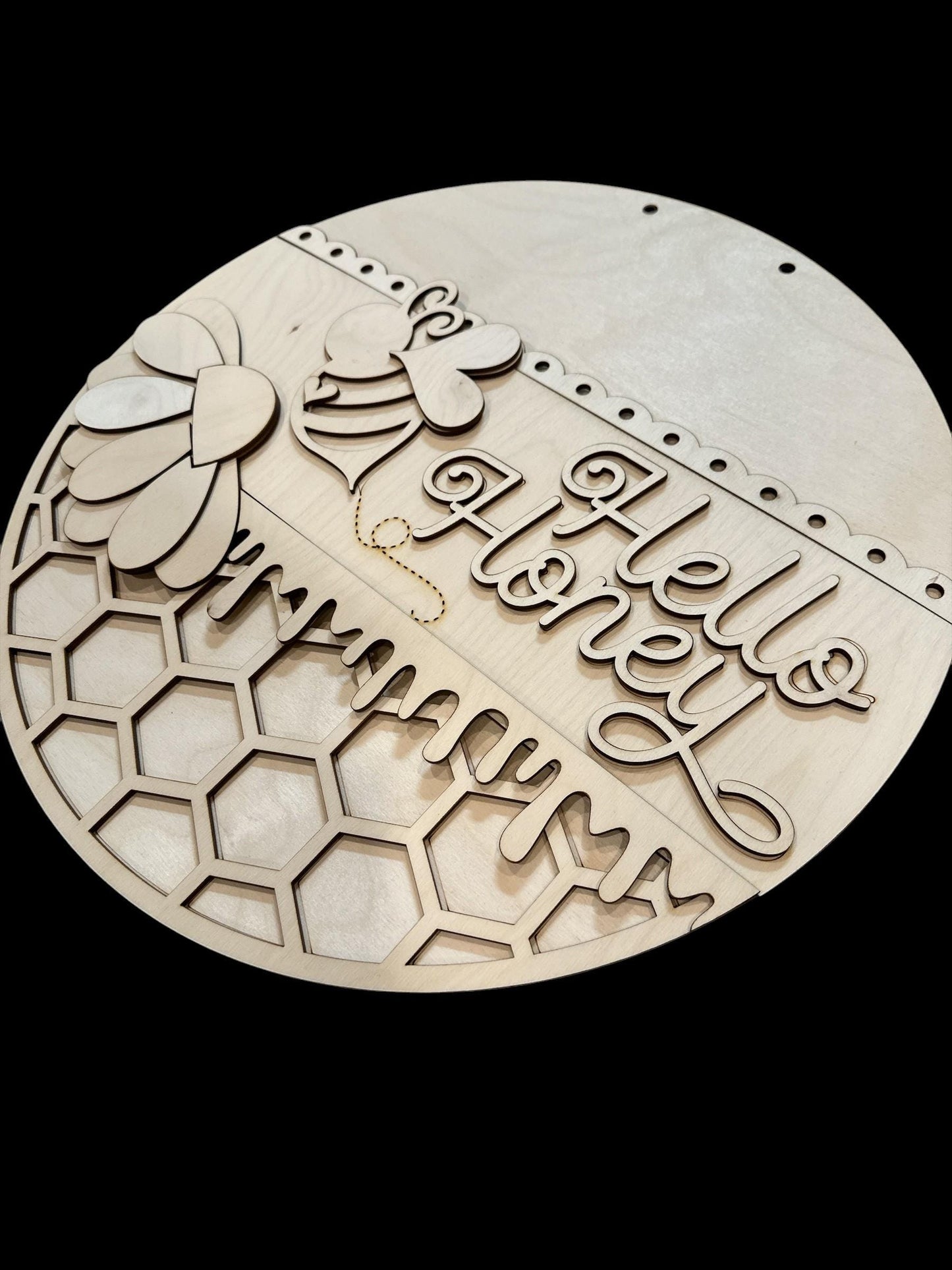 Hello Honey, Hello Honey Bee DIY, Unfinished door hanger, Honey Bee, Spring Door Hanger, Honey Door, door hanger, Paint craft project