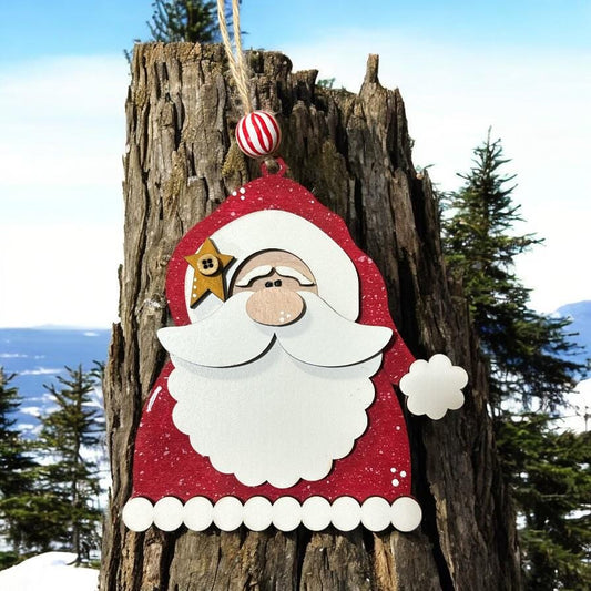 Santa Ornament, Christmas Tree Decoration, Santa Ornaments, Ornament, Tree Decoration, Handmade Santa, Ornaments