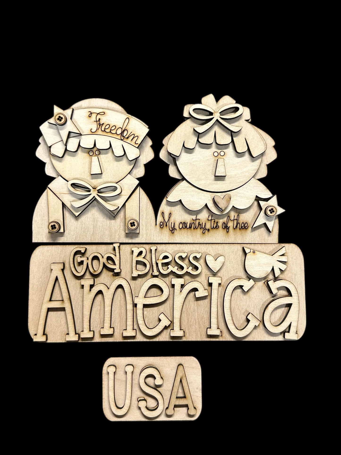DIY Raggedy Ann & Andy Truck Insert: Americana Home Decor, Interchangeable Inserts, Pickets, Truck Insert, Pallet Sign Insert