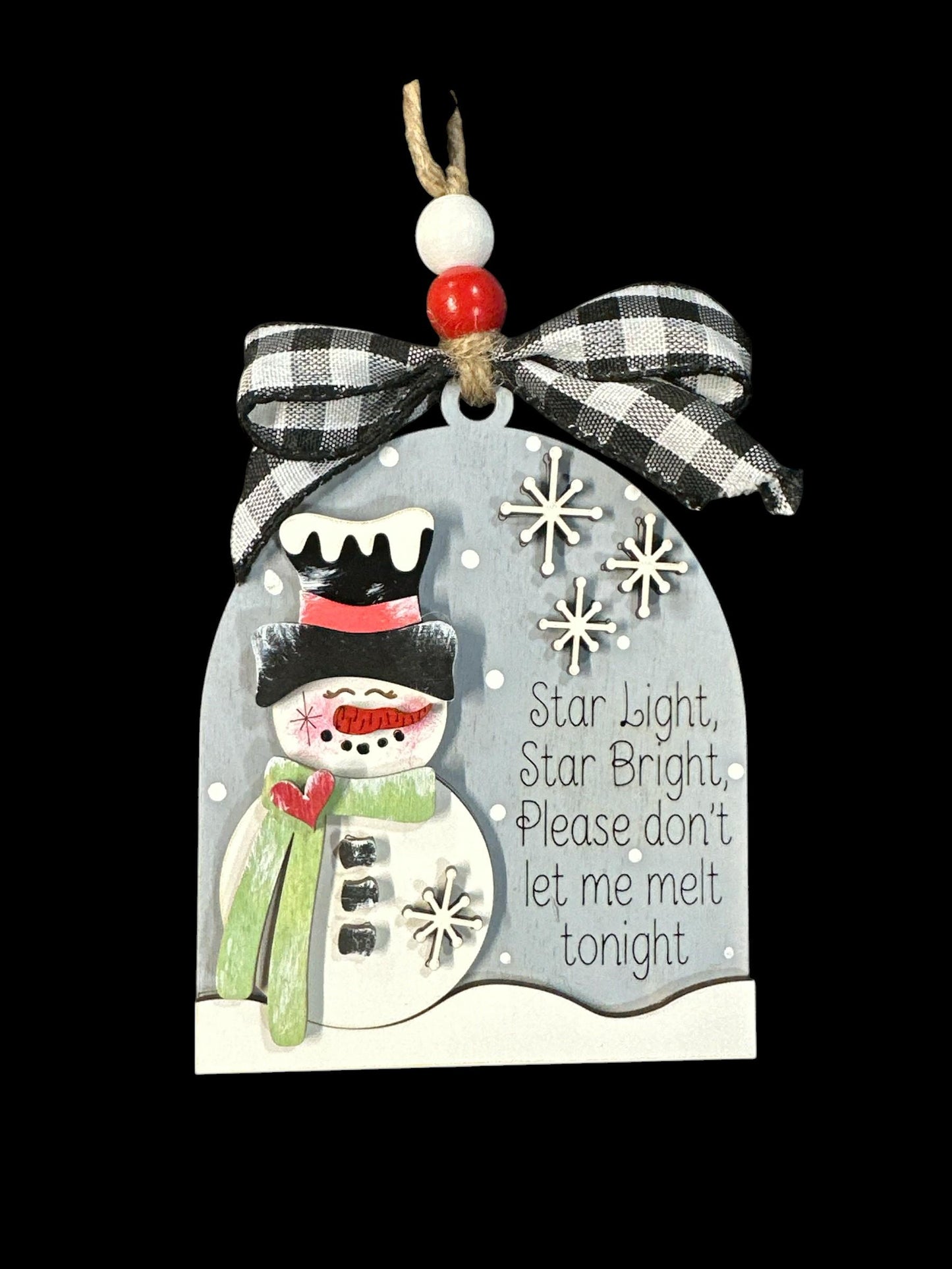 Snowman Ornament, Snowman, Star Light Star Bright Ornament, Gift Exchange Ornament, Christmas Ornament, Snowman, Whimsical Ornament, Snowman