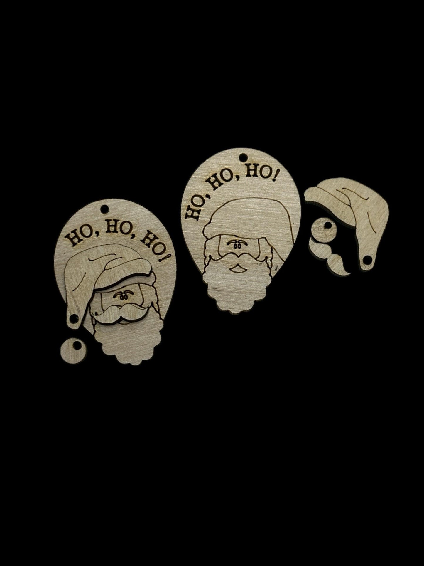 Santa DIY Earrings: Unfinished Wood, Craft Night Jewelry