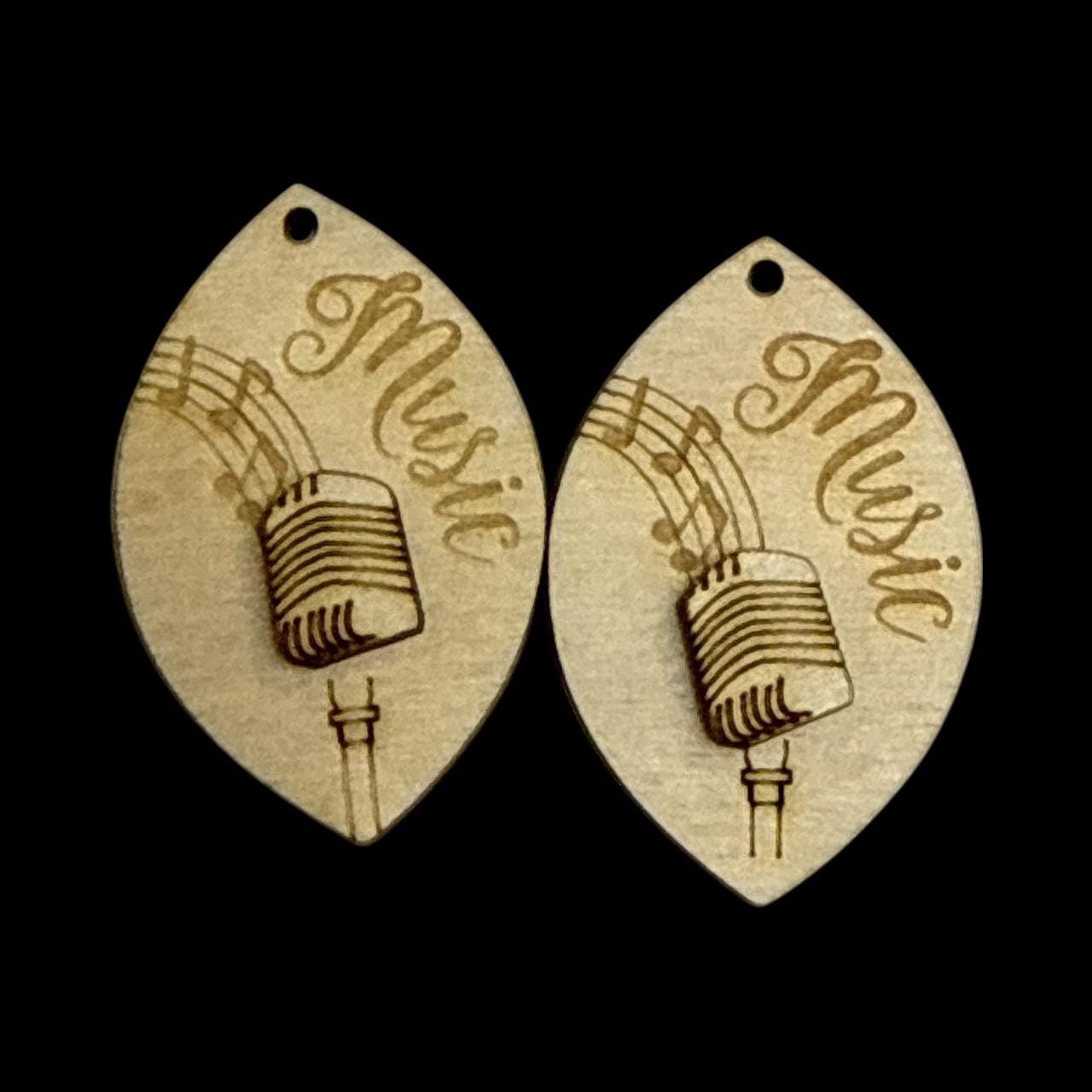 DIY Birch Wood Music Note Earrings: Unfinished Craft Jewelry