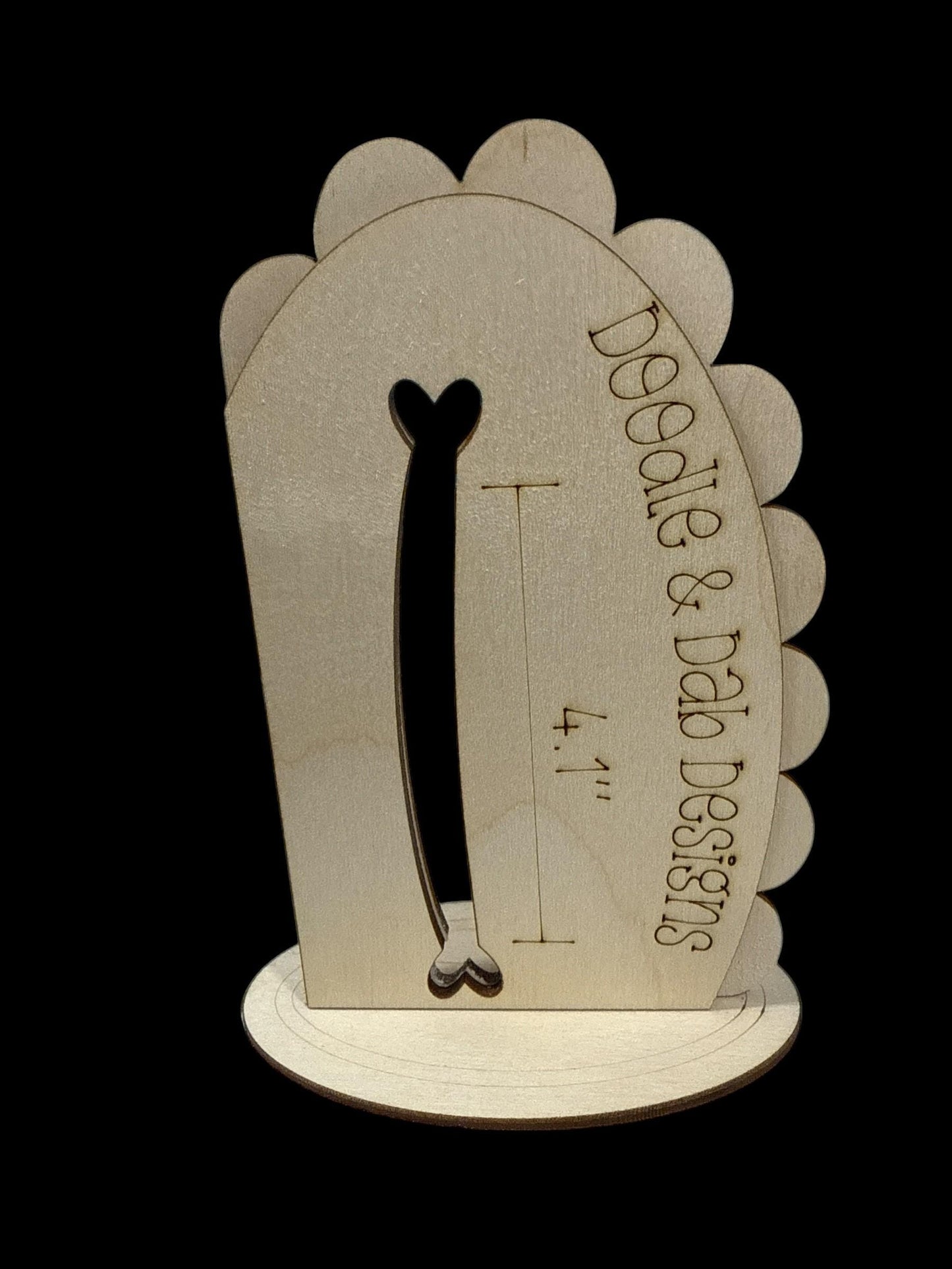 DIY Claw Clip Display Stand: Unfinished Wood Laser Cut Blank