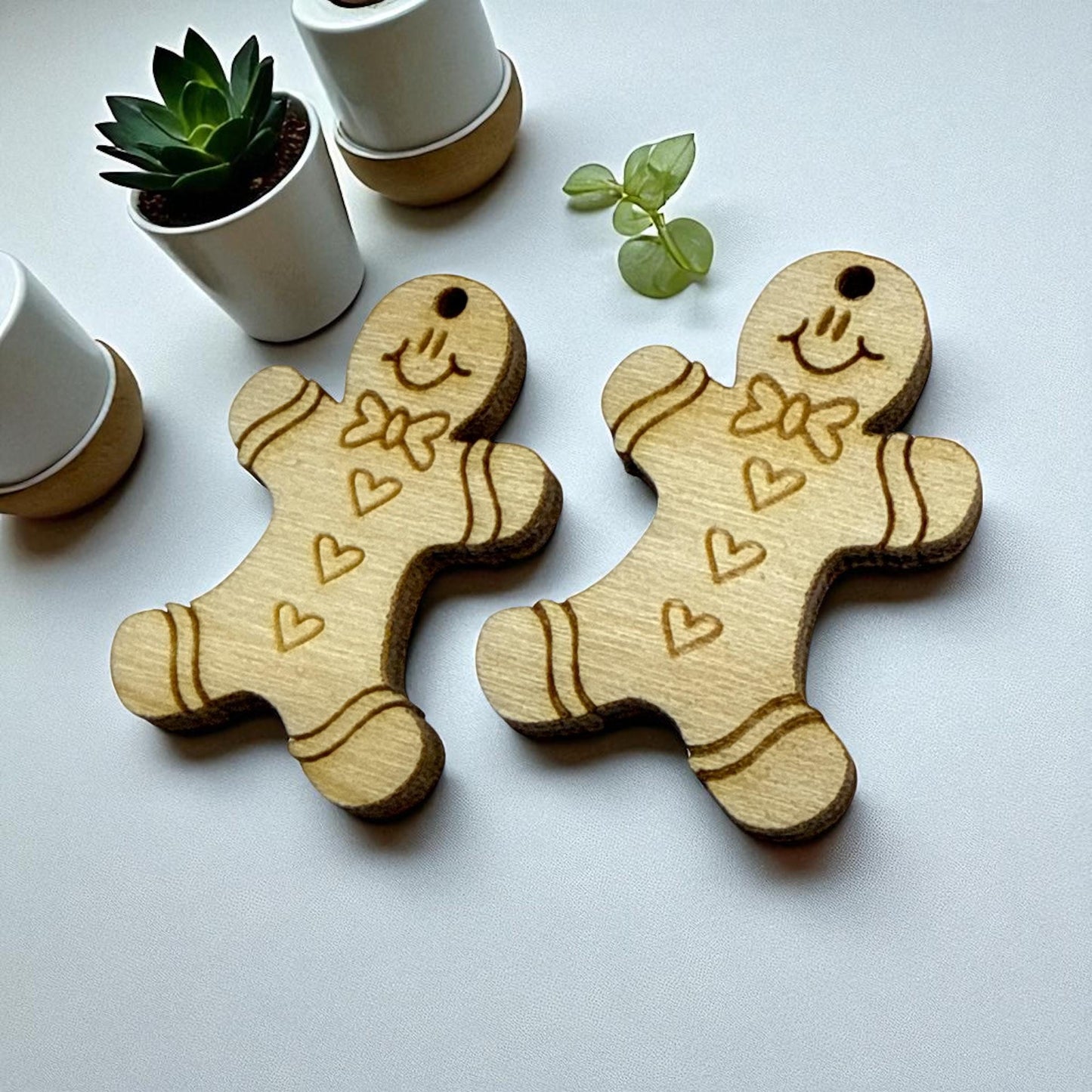 DIY Gingerbread Unfinished Earrings, Unfinished, Wooden Earrings, Gingerbread, Earrings, Wood, Gingerbread man Christmas Earring, holiday