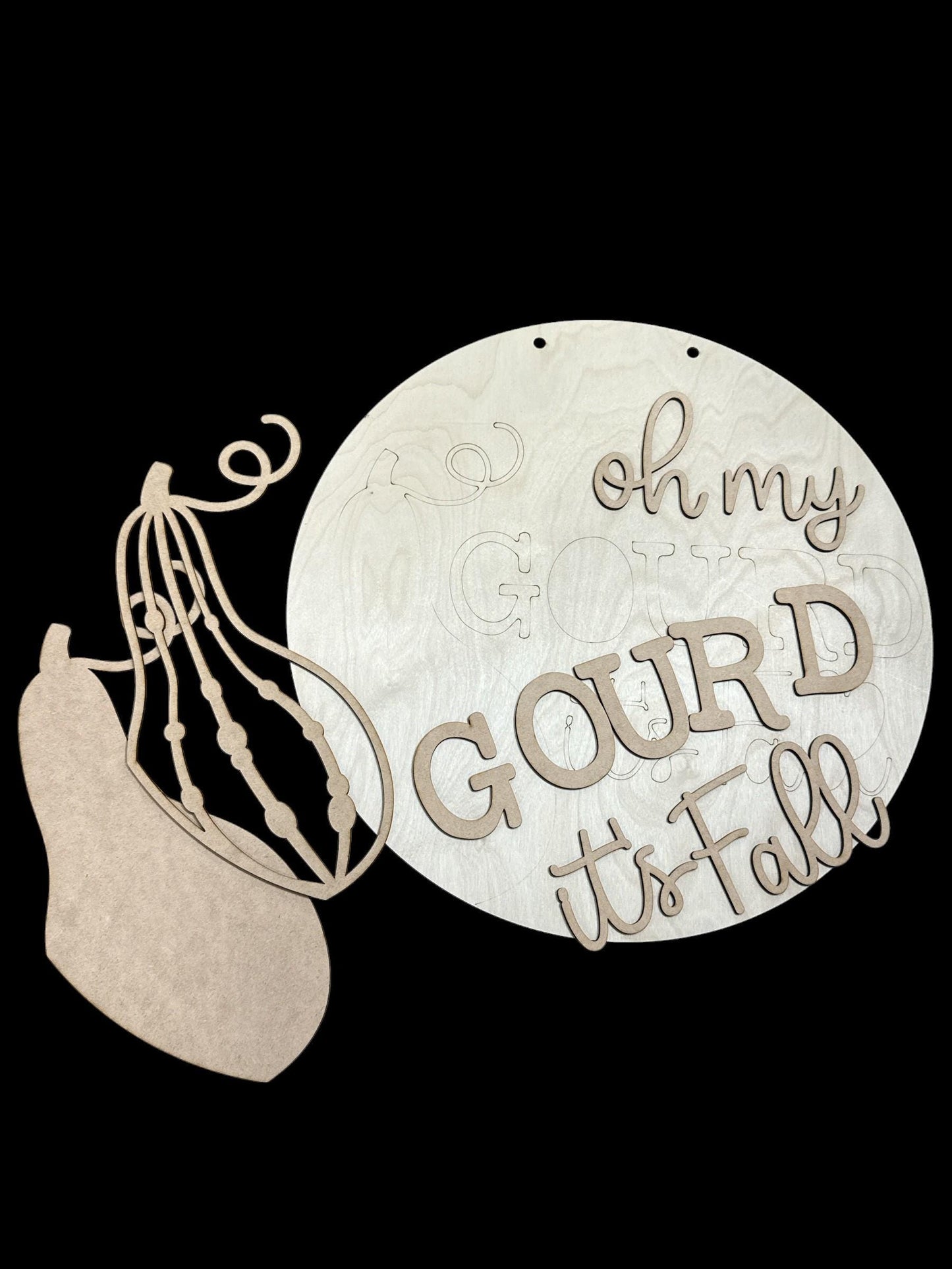 Oh my Gourd It's Fall Unfinished Door Hanger, DIY, Unfinished, Pumpkin Door Hanger, Fun, Door Hanger, Holiday Door Hanger, Paint craft