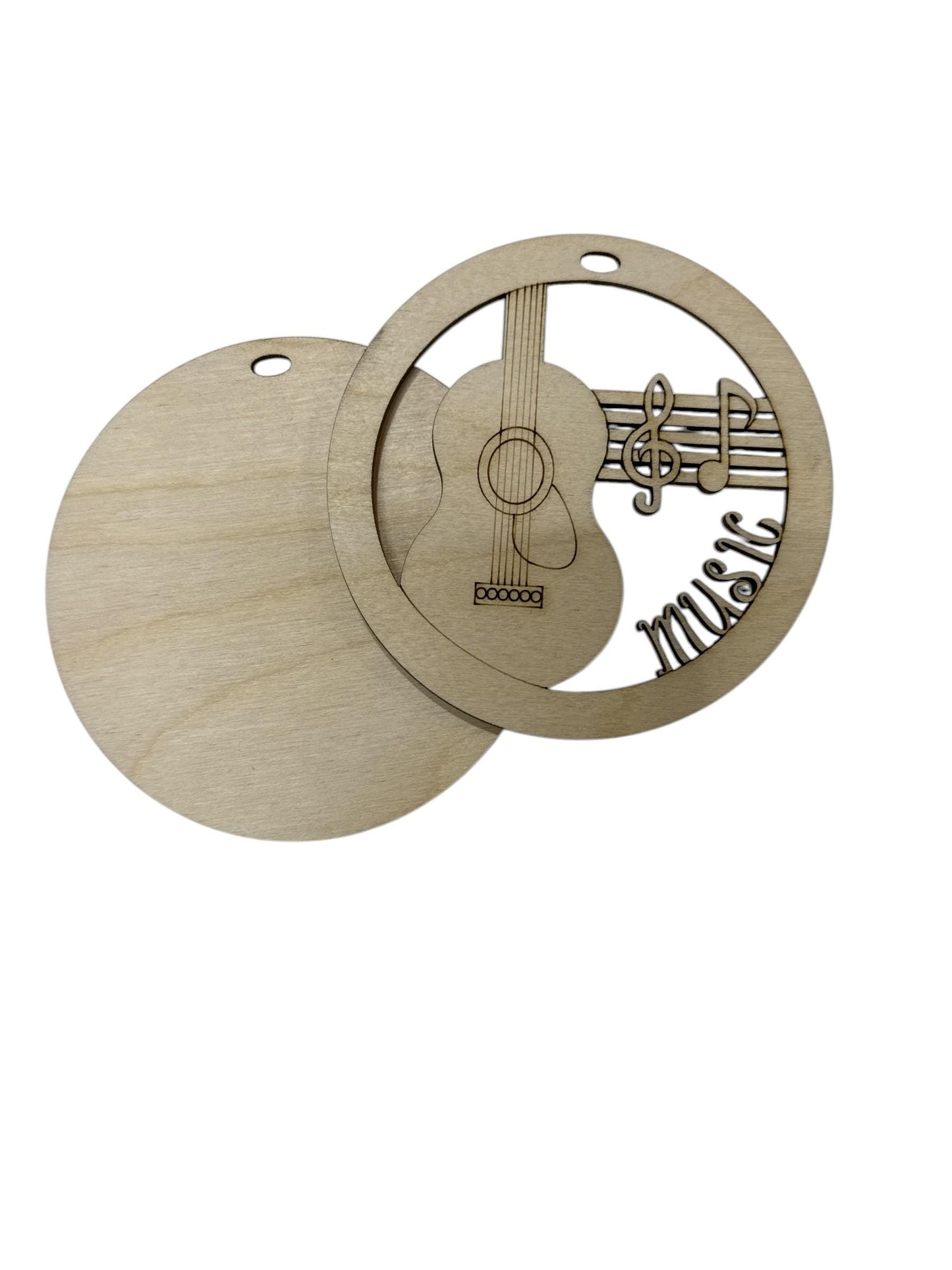 Music Ornament DIY, Music Ornament Unfinished, Music Note Ornament, Music Christmas Ornament, Wooden Ornament, Laser Cut