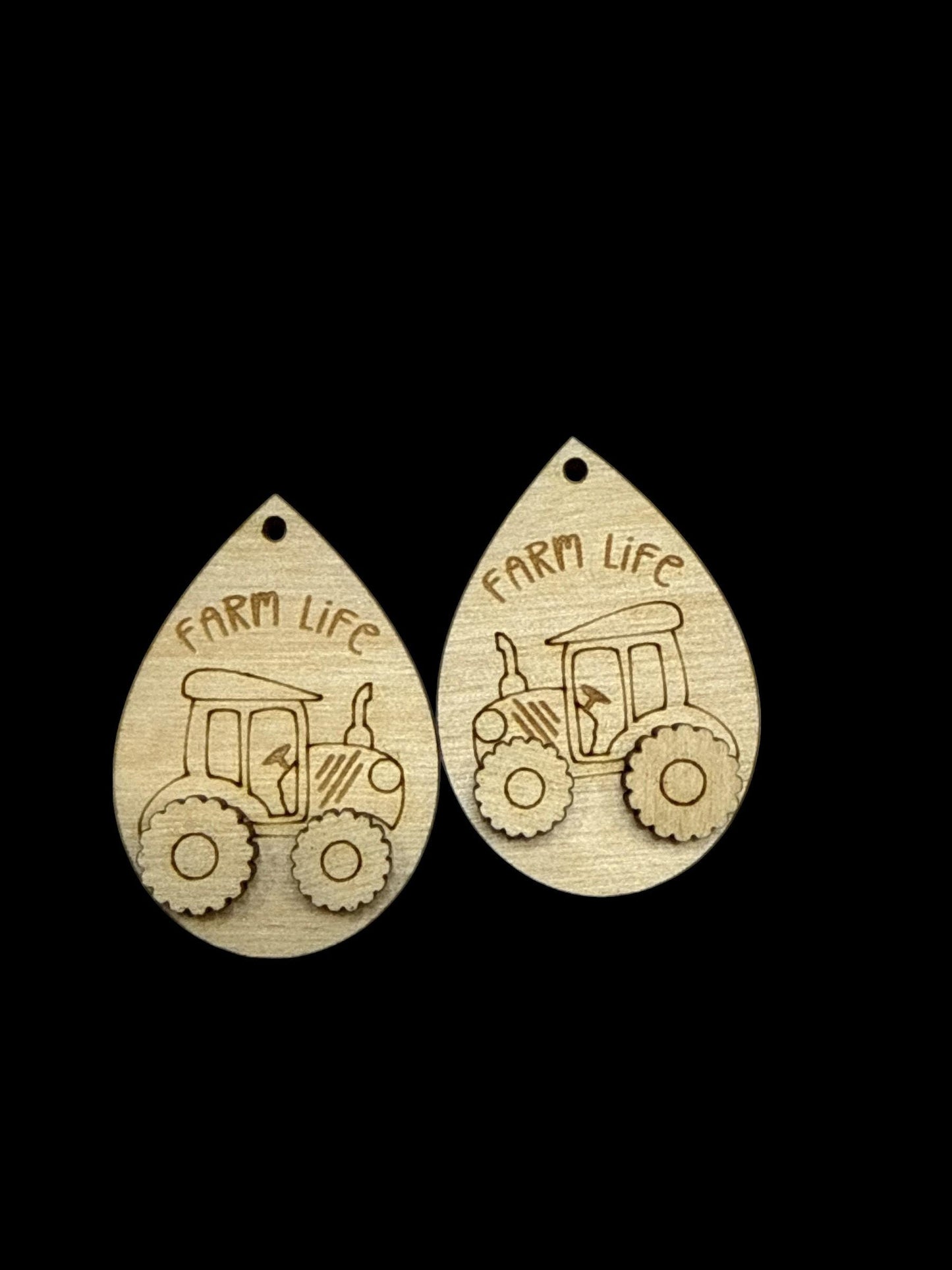 DIY Farm Life Earrings, Unfinished Earrings, Tractor Earrings DIY, Paint your own Earrings, Holiday Tractor, Farming Earrings, DIY.