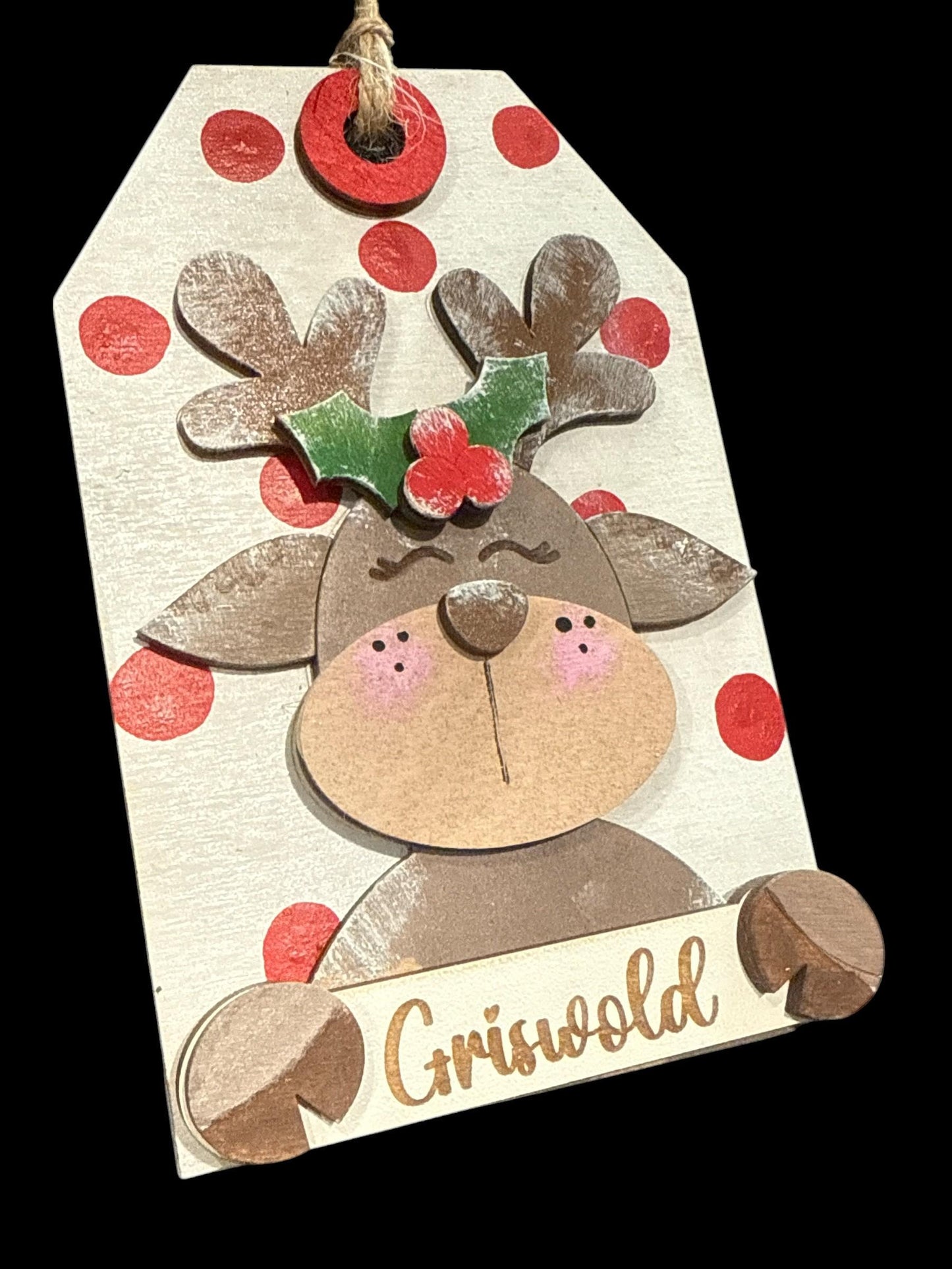 Personalizable Reindeer Christmas Ornament, Reindeer, Personalized Reindeer, Christmas Ornaments, Holiday Tree Decorations, Gift Giving