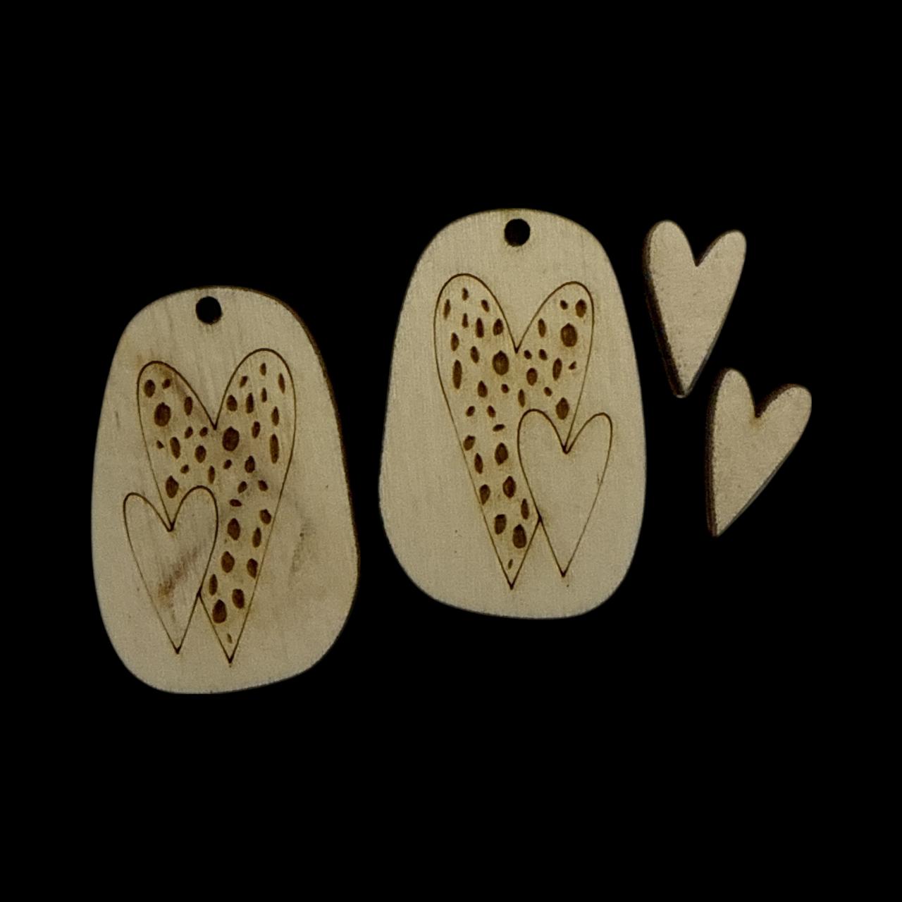 DIY Valentine's Hearts Earrings: Unfinished Craft Blanks, Studs