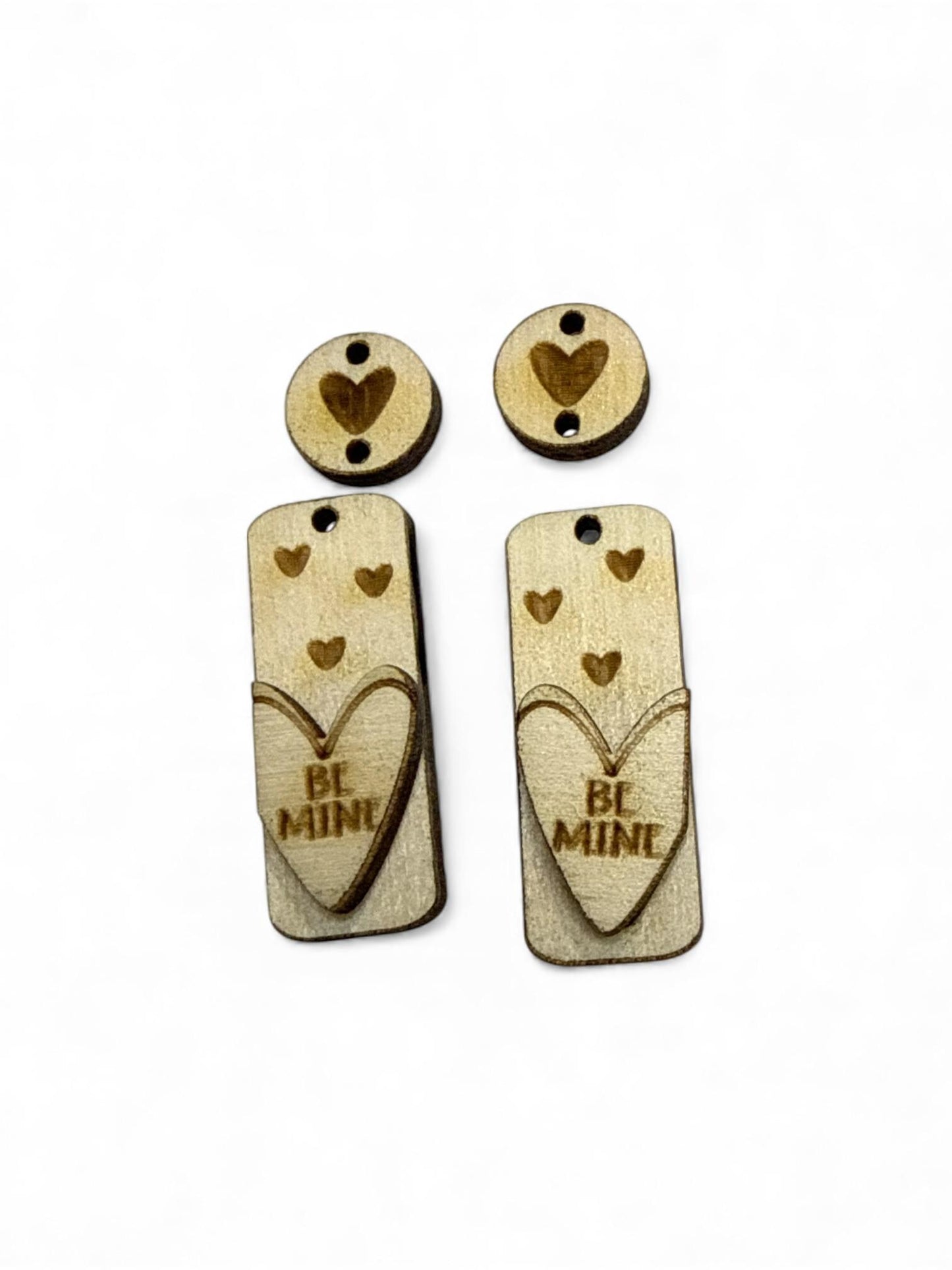 DIY Valentine Earrings, Hearts, XO, Be Mine unfinished earring
